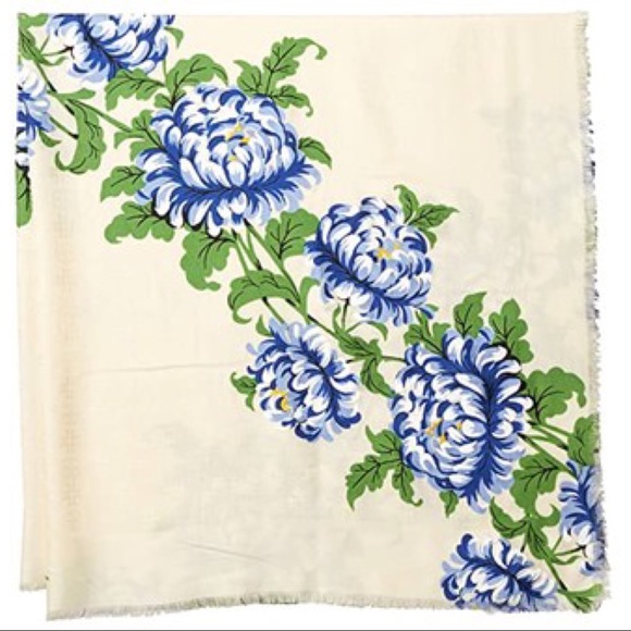 New Tory Burch Floral Cloud Logo Jacquard Traveler - Picture 1 of 4